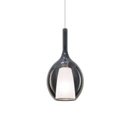 Netlighting Kalique Il 18cm Globe Dome Pendant Ceiling Light Smoke 1x E27 in Grey - thumbnail 1