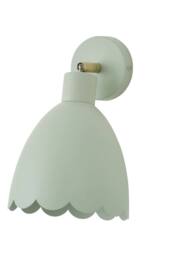 ValueLights Millie Pair of Flower Style Scallop Adjustable Wall Lights & Bulbs in Pale Green - thumbnail 7