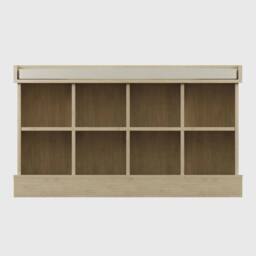 FORGEVIO Shoe Bench Oak Storage Compartments in Brown - thumbnail 1
