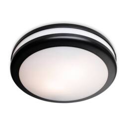 Netlighting Resin Flush Ceiling Fitting Black White LED Diffuser IP54