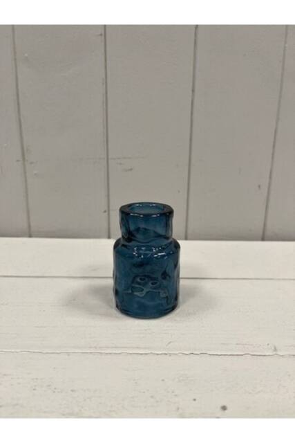 KDMD Small Blue Textured Candle Holder - image 1
