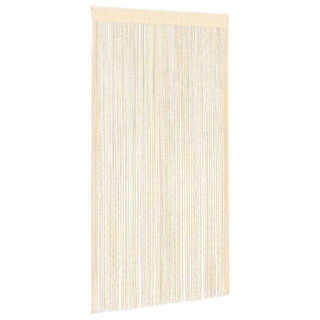 Berkfield Home String Curtains 2 pcs 140x250 cm Cream - image 1
