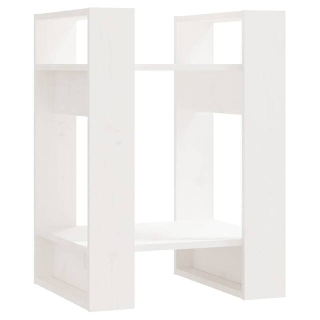 Berkfield Home Book Cabinet/Room Divider White 41x35x57 cm Solid Wood Pine - Size: 41 x 35 x 57 cm - image 1