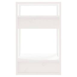 Berkfield Home Book Cabinet/Room Divider White 41x35x57 cm Solid Wood Pine - Size: 41 x 35 x 57 cm - thumbnail 4
