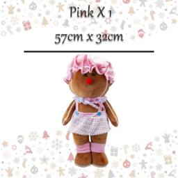 VFM e-Store Christmas Standing Gingerbread Decoration 57cm x 32cm Pink X 1 - Size: 57 cm x 32 cm - thumbnail 2
