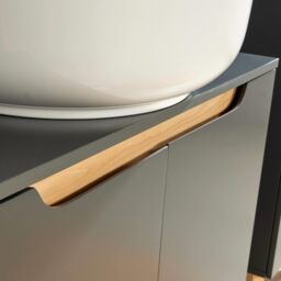 Home Source Bathroom Under Sink Basin Storage Cupboard Shelving Furniture in Dark Grey - thumbnail 5