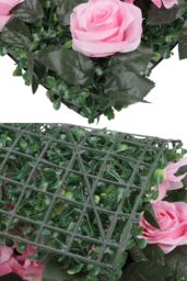 Neel Blue Hydrangea Artificial Flower Wall Panel for Wedding Decoration in Dark Pink - thumbnail 4