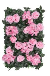 Neel Blue Hydrangea Artificial Flower Wall Panel for Wedding Decoration in Dark Pink - thumbnail 1