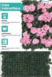 Neel Blue Hydrangea Artificial Flower Wall Panel for Wedding Decoration in Dark Pink - thumbnail 5