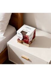 KDMD Apple Cinnamon Glass Jar Scented Candle Long Lasting Gift in Red
