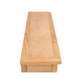Cabinet Bits Lugo Waxed 2 Drawer Console Table Brass Knob in Light Brown - thumbnail 5