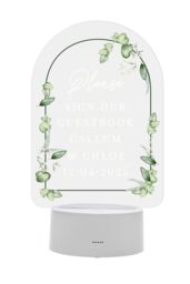 Personalised Memento Company Personalised Botanical Wedding LED Colour Changing Light in White - thumbnail 1