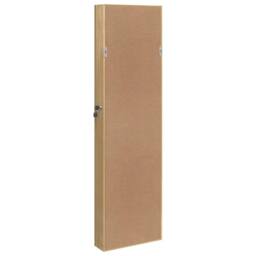 Berkfield Home Mirror Jewellery Cabinet Wall Mounted 30x8.5x106 cm in Brown - thumbnail 7