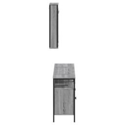 Berkfield Home Durable 3 Piece Bathroom Furniture Set Grey Sonoma Engineered Wood - thumbnail 7
