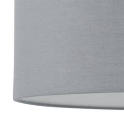 First Choice Lighting Set of 2 Buck - Clear Glass Globe Table Lamps with Grey Cotton Shade - thumbnail 7