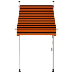 Berkfield Home Manual Retractable Awning 100 cm Orange & Brown - thumbnail 2