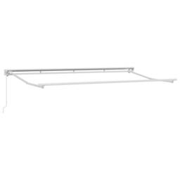 Berkfield Home Retractable Awning Manual Yellow & White 350x200 cm - thumbnail 5