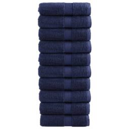 Berkfield Home Premium Guest Towels SOLUND 10pcs Navy Blue 30x50cm 600gsm - thumbnail 2