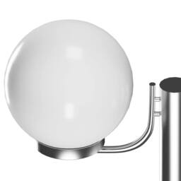 Berkfield Home Garden Lamp Post 2 Lamps 220 cm in Silver - thumbnail 5