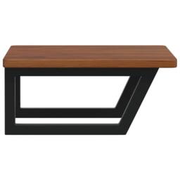 Berkfield Home Basin Shelf Wall Mounted Steel & Solid Wood Oak in Brown - thumbnail 5