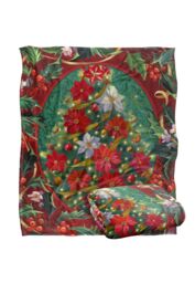 JQ Licensing Lc-Jp Spirit of Christmas Poinsettias Silky Touch Super Soft Throw Blanket 152 X 127 cm in White - thumbnail 2