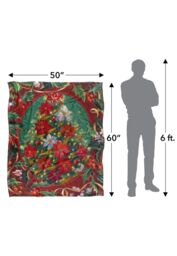 JQ Licensing Lc-Jp Spirit of Christmas Poinsettias Silky Touch Super Soft Throw Blanket 152 X 127 cm in White - thumbnail 5