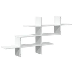 Berkfield Home Wall Shelf White 124.5x18x60.5 cm Engineered Wood - thumbnail 6