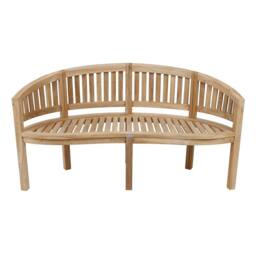 Charles Bentley Solid Wooden Teak Garden Outdoor San Diego Bench 5.2Ft 3 Seater in Natural - thumbnail 5