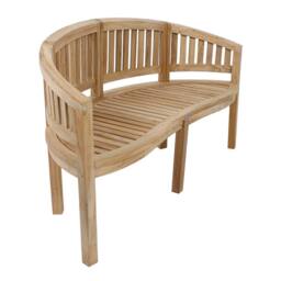 Charles Bentley Solid Wooden Teak Garden Outdoor San Diego Bench 5.2Ft 3 Seater in Natural - thumbnail 4