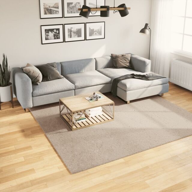 Berkfield Home Rug HUARTE Short Pile Soft & Washable Sand 240x240 cm in Brown - Size: Medium - image 1