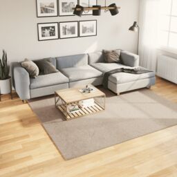 Berkfield Home Rug HUARTE Short Pile Soft & Washable Sand 240x240 cm in Brown - Size: Medium - thumbnail 1
