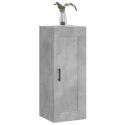 Berkfield Home Wall Mounted Cabinet Concrete Grey 34.5x34x90 cm Engineered Wood - thumbnail 4