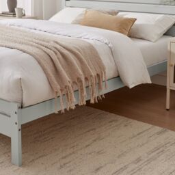 FurnitureboxUK Declan Solid Pine King Size Bed Frame in Light Grey - thumbnail 4