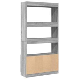 Berkfield Home Highboard¬†Grey Sonoma 92x33x180 cm Engineered Wood in Grey - Size: 92 x 33 x 180 cm - thumbnail 7