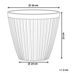 Wyld and Coco Taupe Round Fibre-Clay Planter 36 cm All-Weather in Grey - thumbnail 4