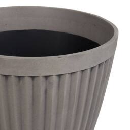 Wyld and Coco Taupe Round Fibre-Clay Planter 36 cm All-Weather in Grey - thumbnail 3
