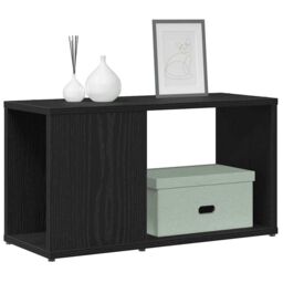 Berkfield Home TV Cabinet Black Oak 60x24x32 cm Engineered Wood - Size: 60 x 24 x 32 cm - thumbnail 4