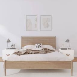 Berkfield Home Bedside Cabinets 2 pcs White 40x34x35 cm Solid Wood Pine - Size: 40 x 34 x 35 cm - thumbnail 2