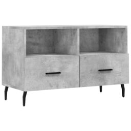 Berkfield Home TV Cabinet Concrete Grey 80x36x50 cm Engineered Wood - Size: 80 x 36 x 50 cm - thumbnail 2