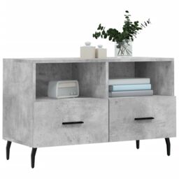 Berkfield Home TV Cabinet Concrete Grey 80x36x50 cm Engineered Wood - Size: 80 x 36 x 50 cm - thumbnail 3