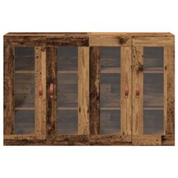Berkfield Home Wall Mounted Cabinets 2 pcs Old Wood 69.5x34x90 cm Engineered Wood in Brown - thumbnail 6
