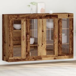 Berkfield Home Wall Mounted Cabinets 2 pcs Old Wood 69.5x34x90 cm Engineered Wood in Brown - thumbnail 1