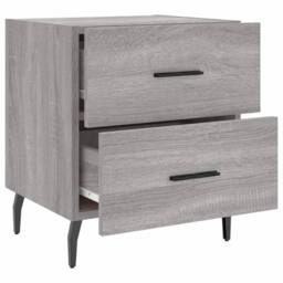 Berkfield Home Modern Bedside Cabinet Grey Sonoma 40x35x47.5 cm Engineered Wood - thumbnail 5