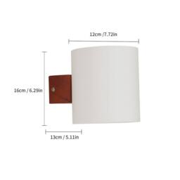 COMELY 4W Vintage Wooden Wall Lights Indoor E27, Glass lamps, 3000K/4500K/6500K in Walnut - thumbnail 8