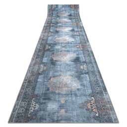 RugsX Anti-Slip Lotus Runner in Grey - Size: 60 cm x 310 cm - thumbnail 1