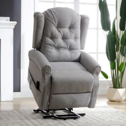 Artemis Home Crawley Electric Riser Recliner with Massage & Heat in Light Grey - thumbnail 2