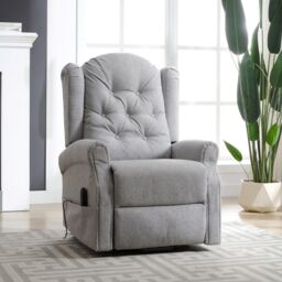 Artemis Home Crawley Electric Riser Recliner with Massage & Heat in Light Grey - thumbnail 1