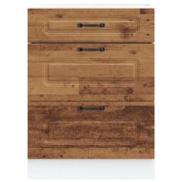 Berkfield Home Kitchen Base Cabinet Kalmar Old Wood Engineered Wood in Brown - thumbnail 4