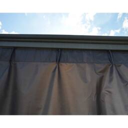 Palram Palermo Curtain Set Square Gazebo 4X (Gazebo Not Included) in Grey - thumbnail 4