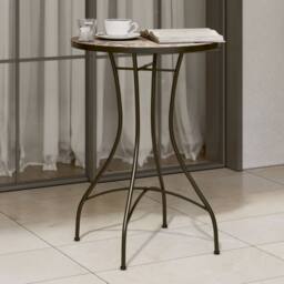 Berkfield Home Mosaic Bistro Table Terracotta & White √ò50x70 cm Ceramic in Orange - Size: 50x70 cm